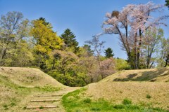 土塁址　新府城