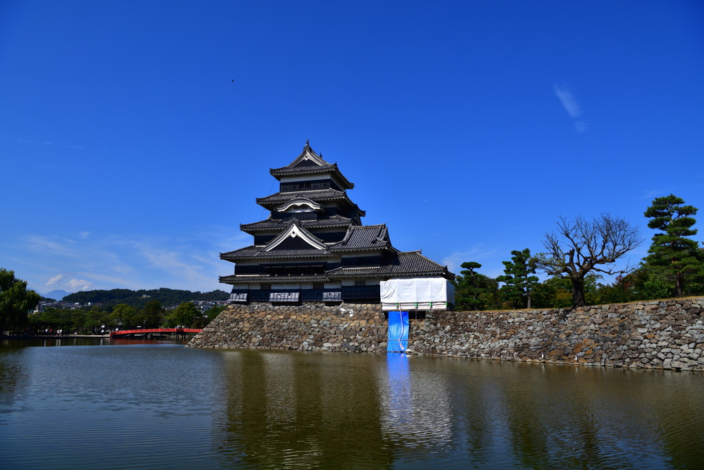 日本100名城　松本城　作業中