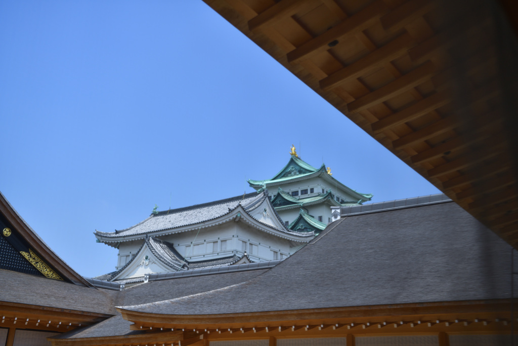 名古屋城　本丸御殿から望む　日本100名城☆