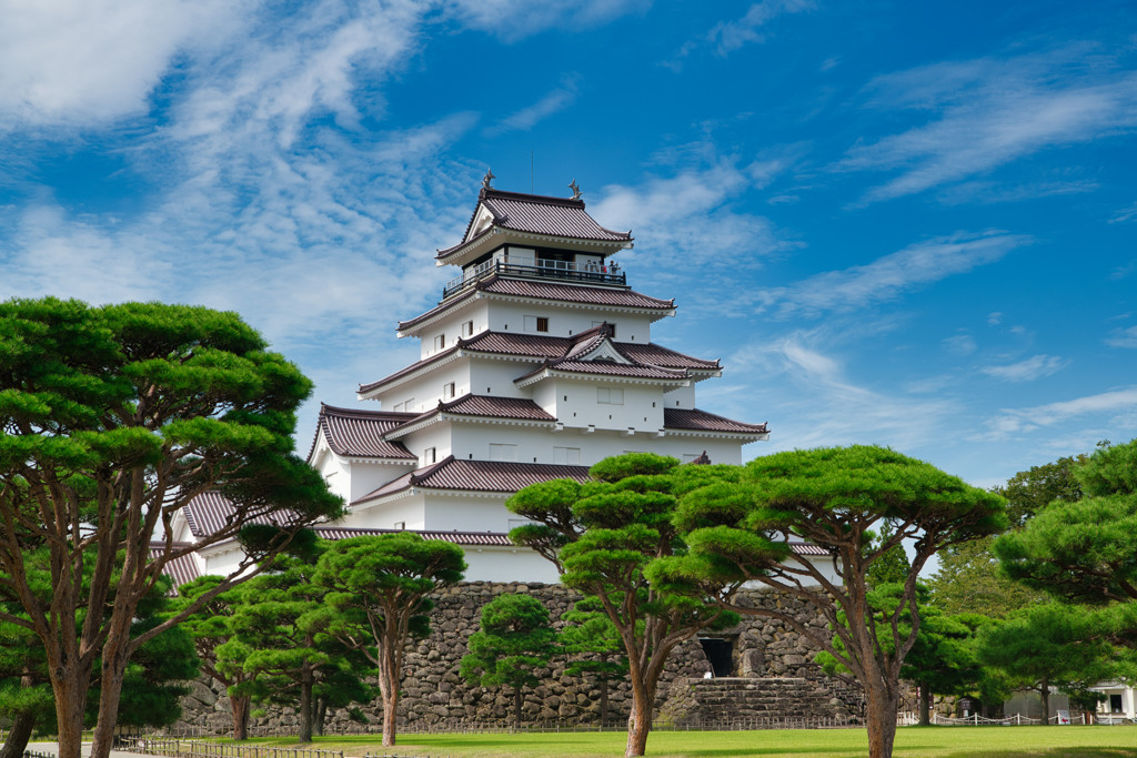 日本100名城　秋の空気　会津若松城・鶴ヶ城