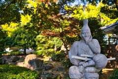 日本100名城　岡崎城　徳川家康公銅像