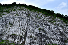 石灰岩の崖(あぶくま洞）