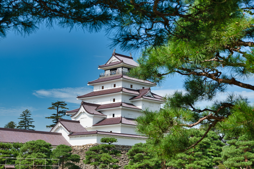 日本100名城　会津若松城　鶴ヶ城　本丸跡から