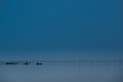 朝の風景　琵琶湖