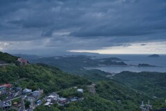 九份展望台　　車がどんどん来ます！