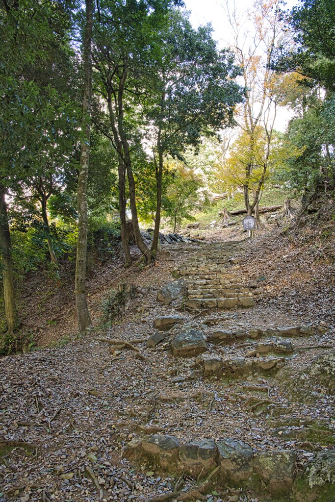 石段　美濃金山城
