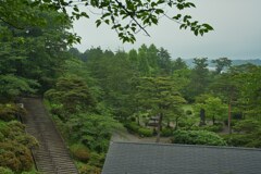 雨の千秋公園　久保田城跡