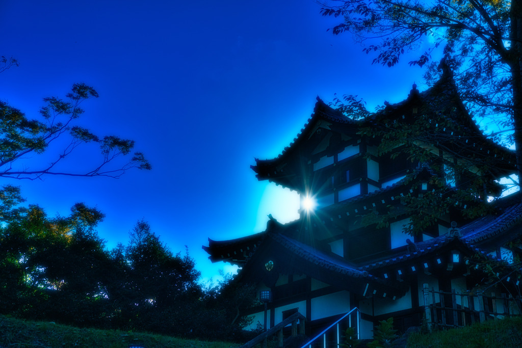光さす　高田城址　日本100名城