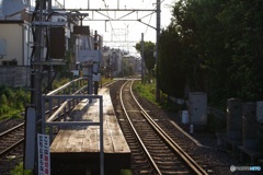 夕方の線路
