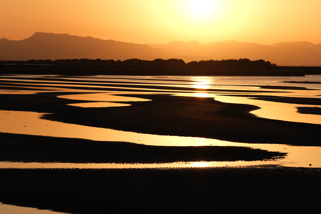 真玉海岸の夕陽
