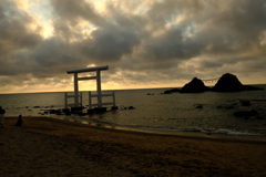 二見の夕陽2