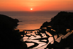 浜野浦の夕陽