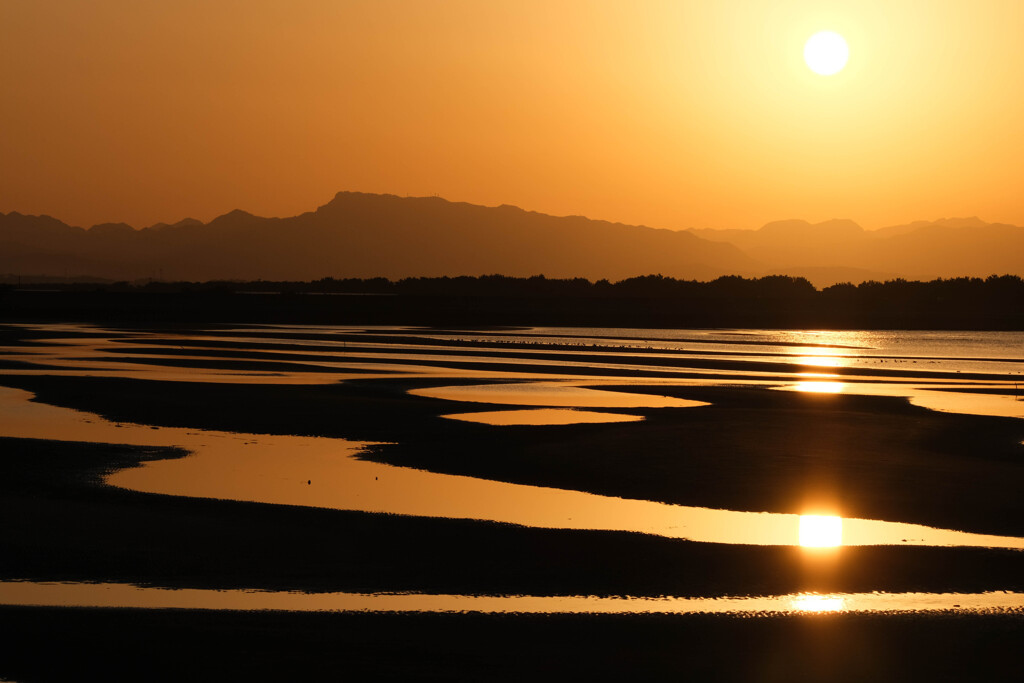 真玉海岸の夕陽
