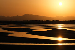 真玉海岸の夕陽