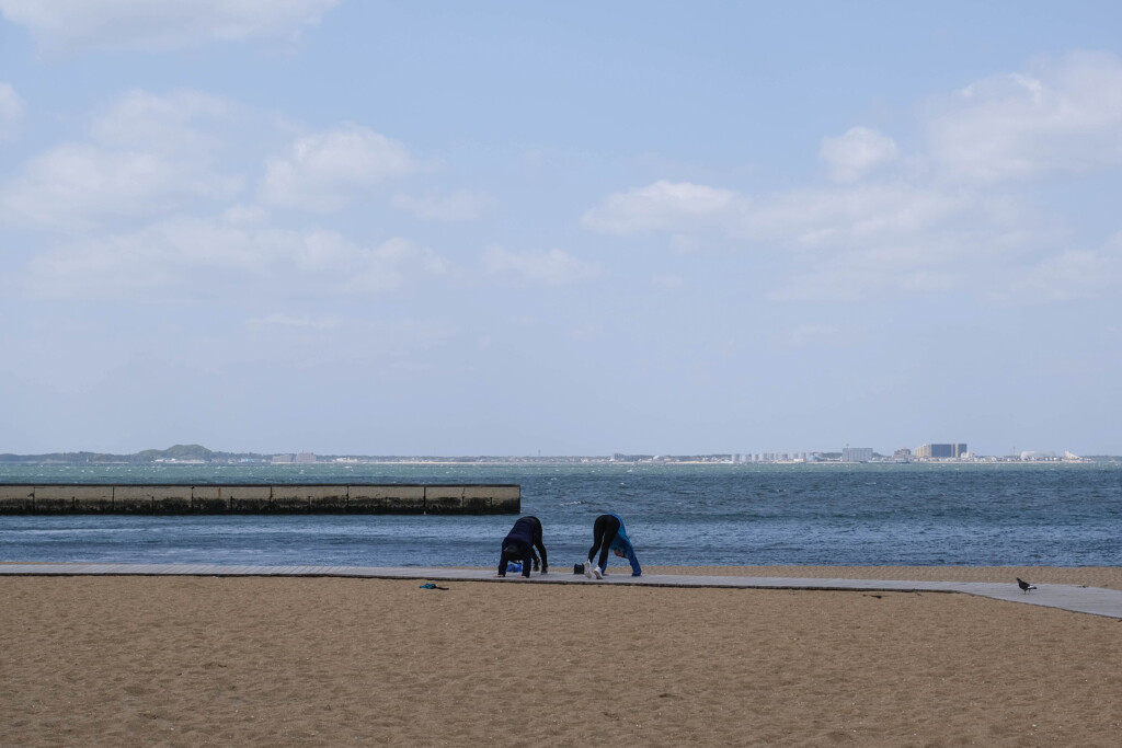 砂浜のストレッ千