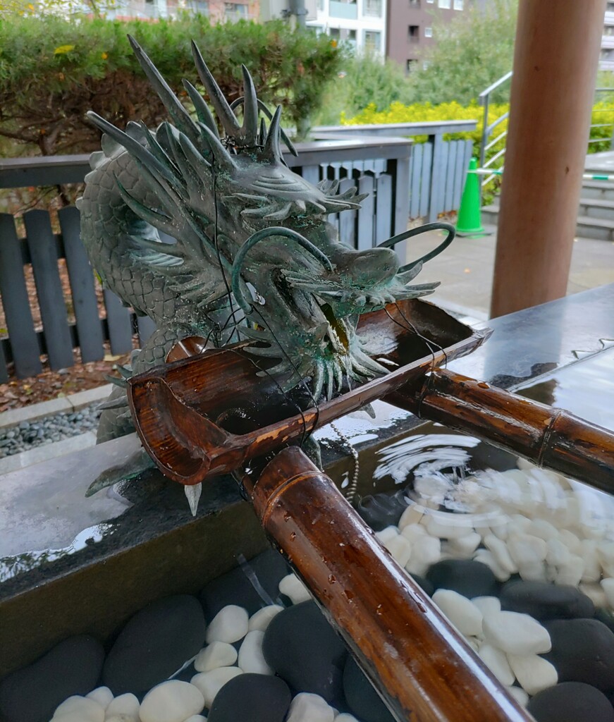 [手水鉢]龍