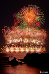 夜空に咲き乱れる