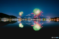 河口湖冬花火