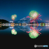河口湖冬花火