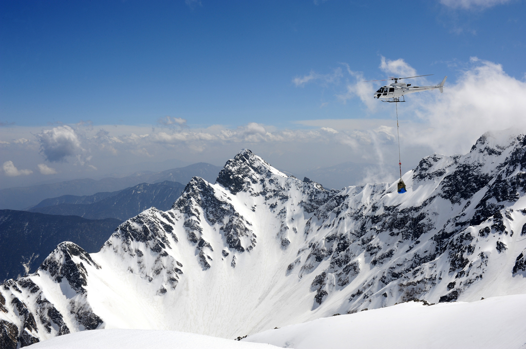 北穂高小屋入山