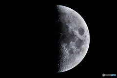 2021年11月11日の月 (月齢6.2)  上弦の月