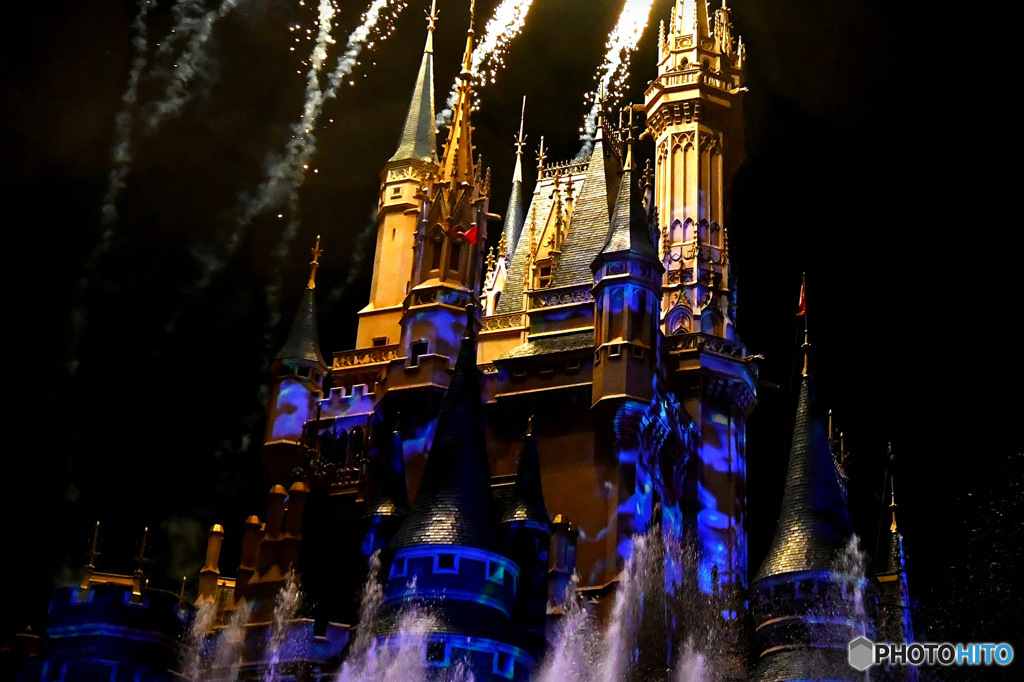 2018年 思い出のTDL  夜のシンデレラ城