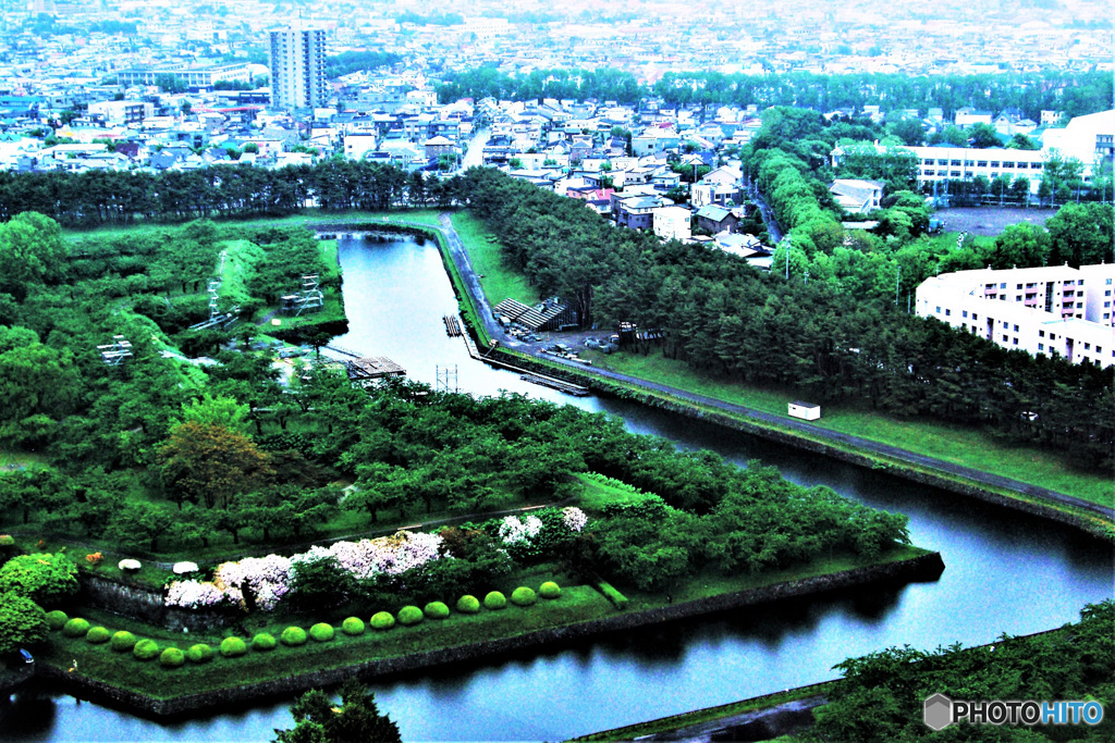 五稜郭全景入らず 