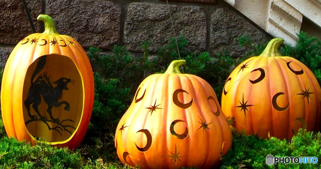 毎年お馴染みのハロウィンカボチャ風景