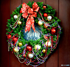 毎年お馴染みのクリスマス・リース   