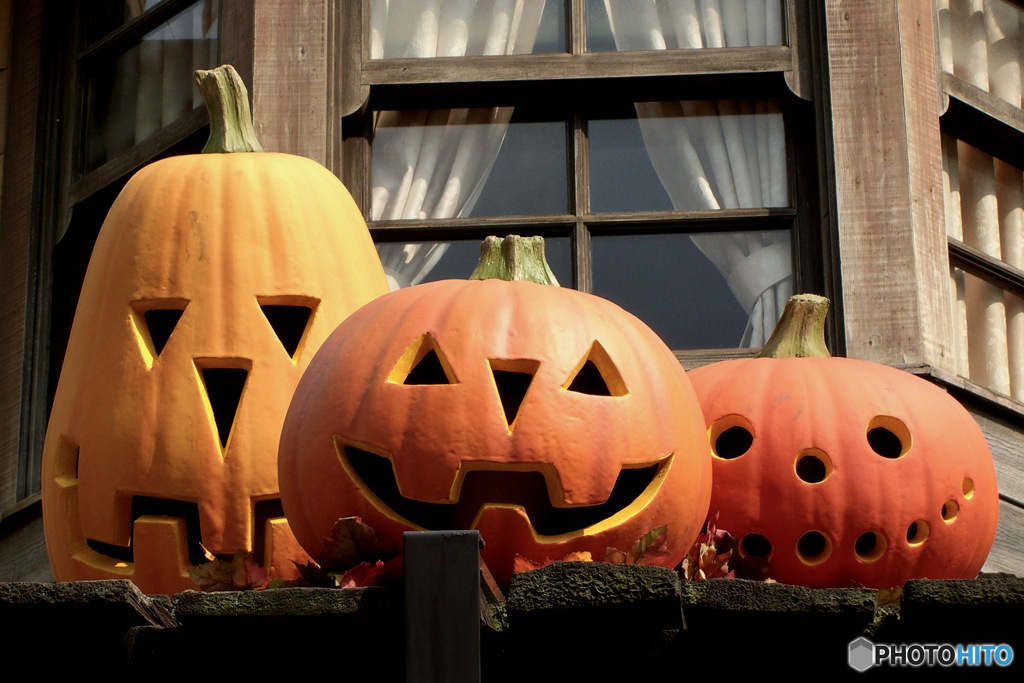 毎年お馴染みのハロウィンカボチャ風景  