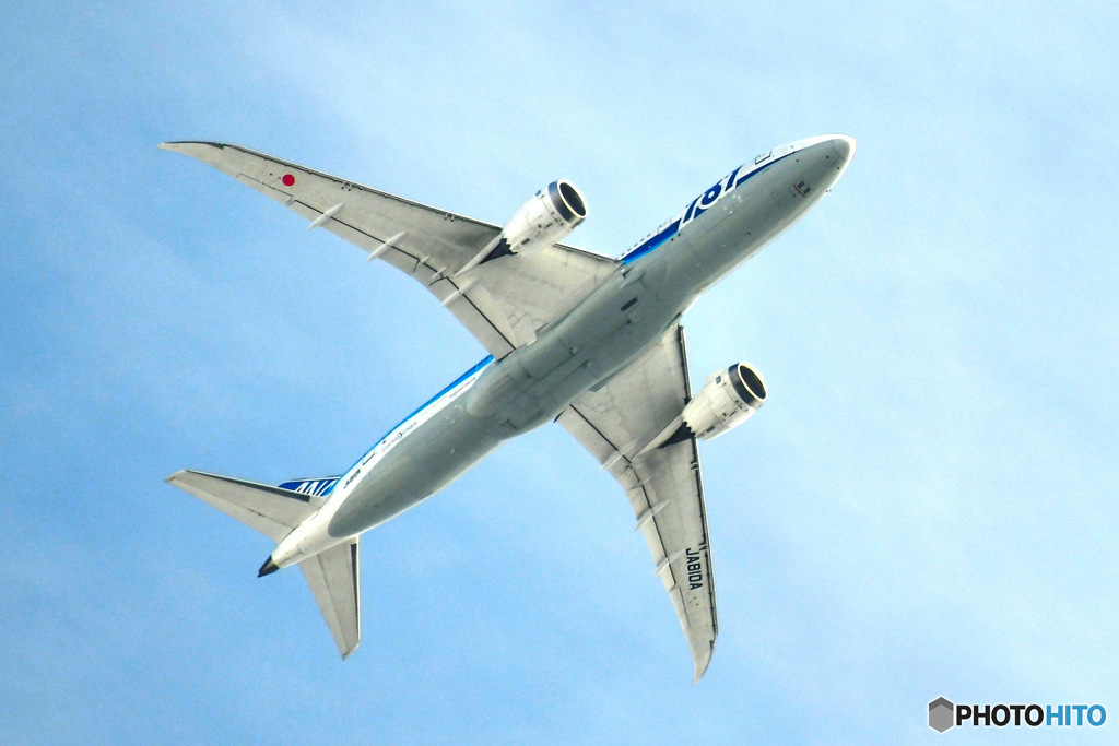 家の上空を