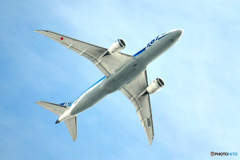 家の上空を