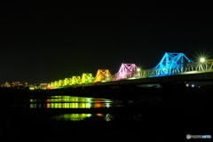 長生橋のライトアップ
