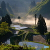 棚田の朝