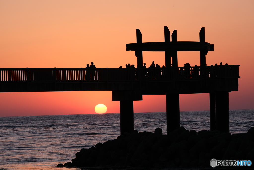 夕焼けシルエット