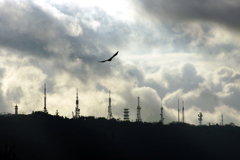 鉄塔風景〔乱雲〕