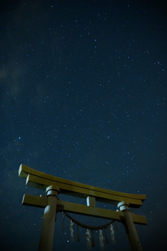 鳥居と星空