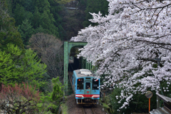 日当駅の上で