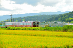「おいしい山形秋まつり号」キハ110系レトロラッピング車両