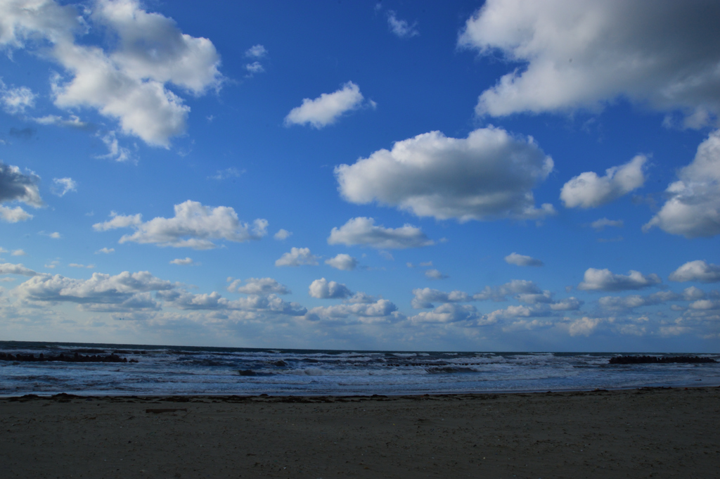 日本海の凪と空