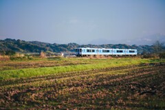 フルーツライン左沢線の朝