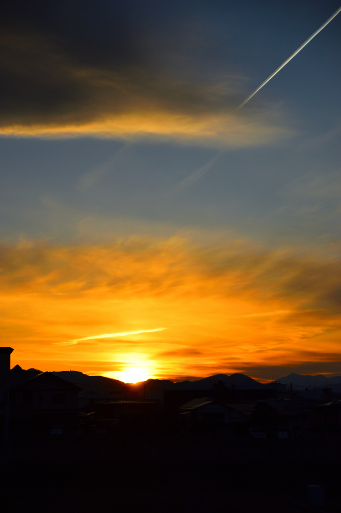 山形市の夕暮れ