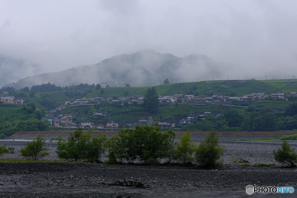 雨にけぶる