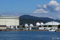 清水港からの富士山