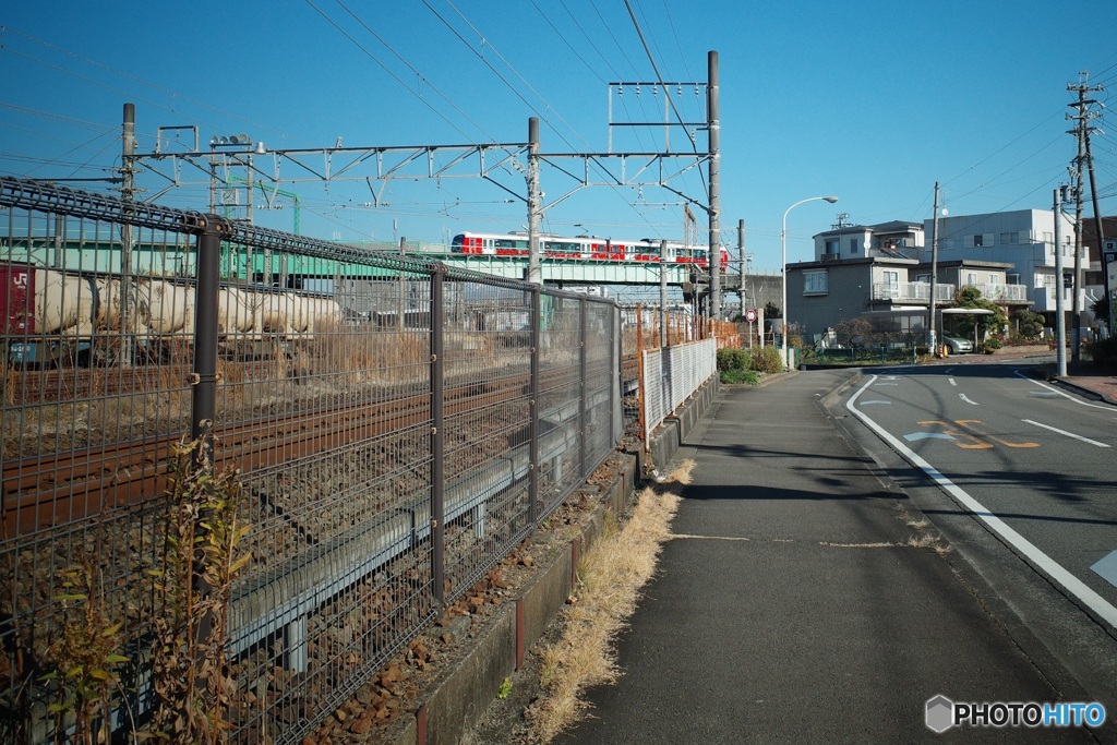 赤色の電車