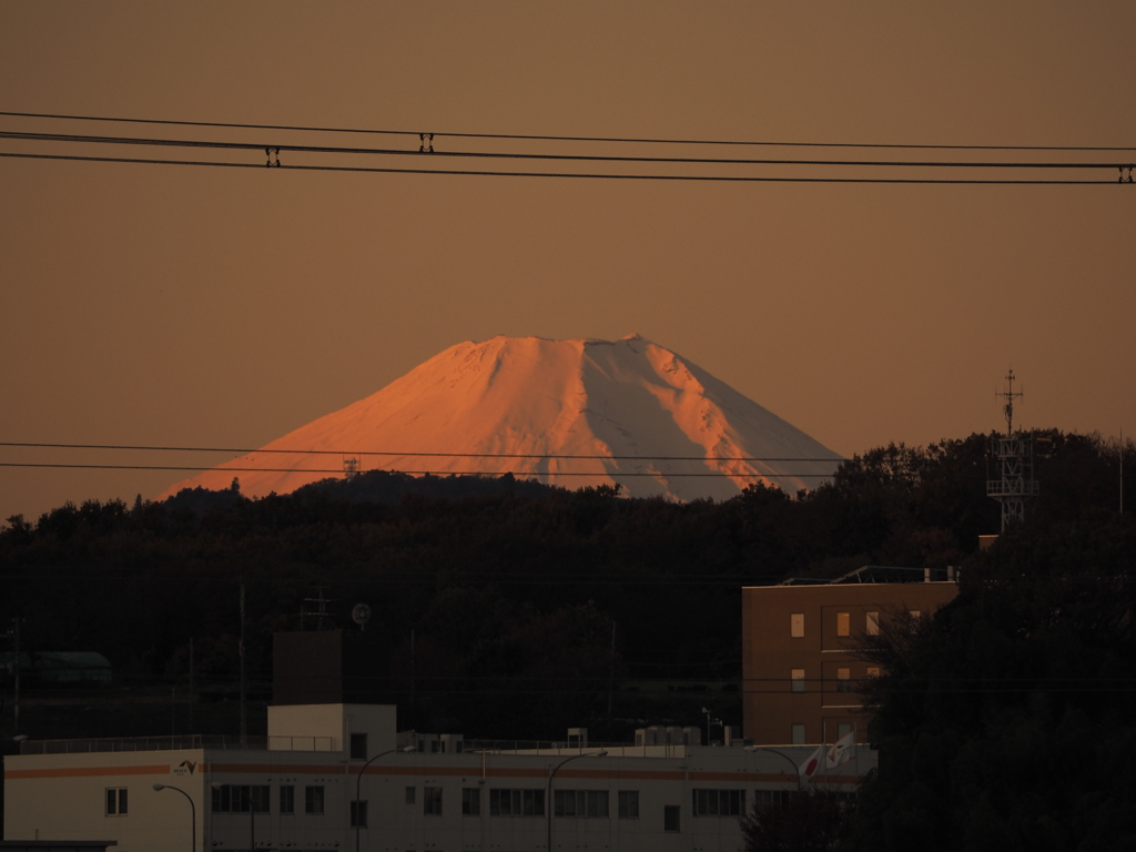 朝焼け富士山