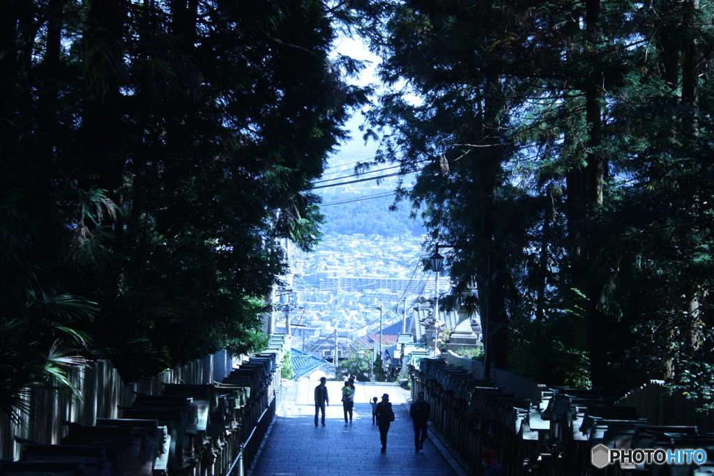 生駒山　参道からの眺め