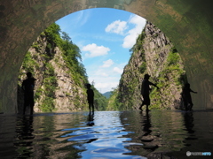 清津峡　水鏡