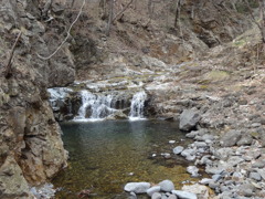 龍王峡　竪琴の滝