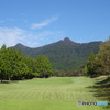 ゴルフ場と筑波山